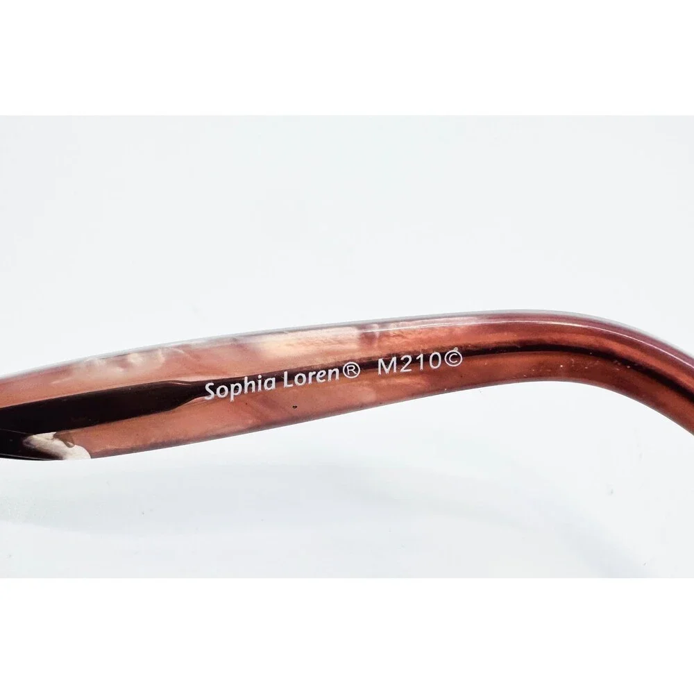 Sophia Loren Zyloware Eyeglasses Womens Brown Semi Rimless M210 52-17-135
